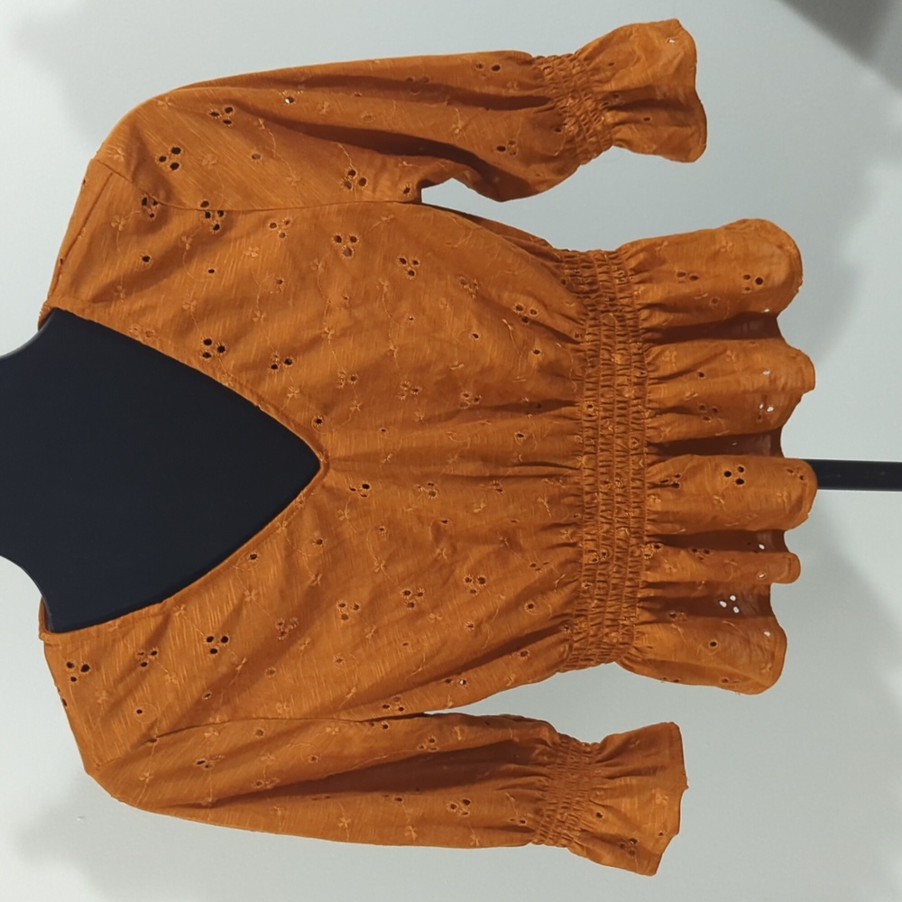 NWT Francesca's Orange Blouse